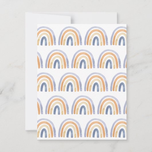 ボホパーソナライズされたレインボーフラットノートカード ノートカード (裏面)