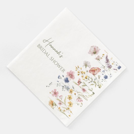 ボホパーソナライズされたワイルドフラワーブライダルシャワー (コーナー)