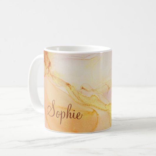 ボホパーソナライズされた抽象芸術 コーヒーマグカップ (正面左)