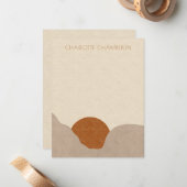 ボホパーソナライズされた砂漠の太陽ノートカード ノートカード (正面/裏面インサイチュ)