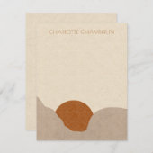 ボホパーソナライズされた砂漠の太陽ノートカード ノートカード (正面/裏面)