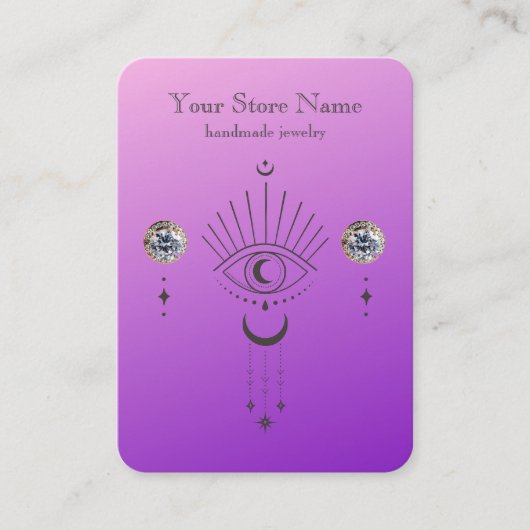 ボホパーソナライズされた神秘的ジュエリー表示 名刺 (正面)