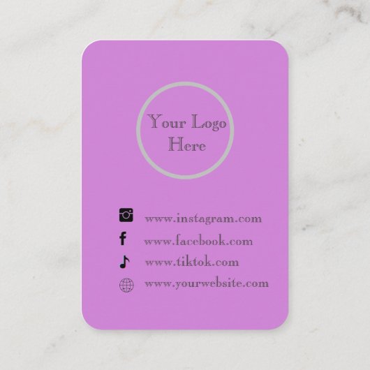 ボホパーソナライズされた神秘的ジュエリー表示 名刺 (裏面)