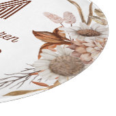 ボホパーソナライズされた素朴フローラモノグラム対 カッティングボード (角)