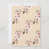 ボホパーソナライズされた自然ワイルドフラワーベイビーシャワー 招待状 (裏面)