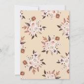 ボホパーソナライズされた自然ワイルドフラワーベイビーシャワー 招待状 (裏面)