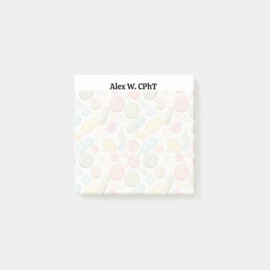 ボホパーソナライズされた薬局3x3付箋 ポストイット (正面)