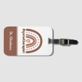 ボホパーソナライズされた虹の心理療法士 ラゲッジタグ (正面横)