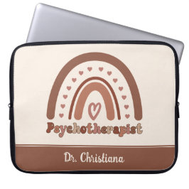 ボホパーソナライズされた虹の心理療法士 ラップトップスリーブ