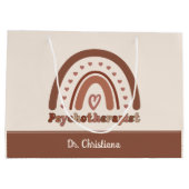 ボホパーソナライズされた虹の心理療法士 ラージペーパーバッグ (裏面)