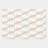ボホパーソナライズされた赤面バラ金ゴールドキンセアニェラ ラッピングペーパーシート (正面2)