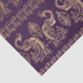 ボホパープルと金ゴールド孔雀デコップページ 薄葉紙 (詳細)