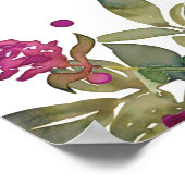 ボホパープルイエローブライダルウェルカムサイン ポスター (角)