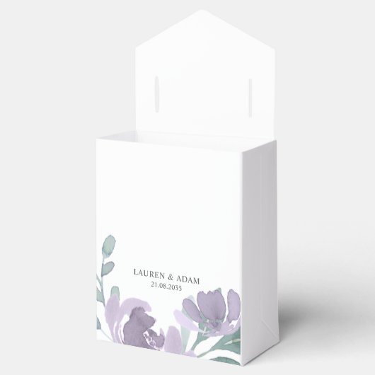 ボホパープルウォーター色のフローラ結婚ズ フェイバーボックス (オープン)