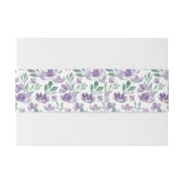 ボホパープルウォーター色のフローラ結婚ズ 招待状ベリーバンド (裏面例)