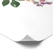 ボホパープルオレンジ結婚フローラの歓迎 ポスター (角)