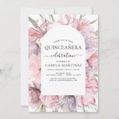 ボホパープルキンセアニラダスティピンクフローラ 招待状 (正面)