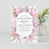 ボホパープルキンセアニラダスティピンクフローラ 招待状 (スタンド正面)