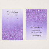 ボホパープルグリッタージュエリーイヤリングディスプレイカード (正面&裏面)