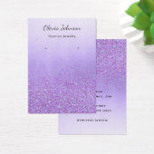 ボホパープルグリッタージュエリーイヤリングディスプレイカード (デスク)