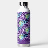 ボホパープルグリーンターコイズタイダイ模様 ウォーターボトル (左面)
