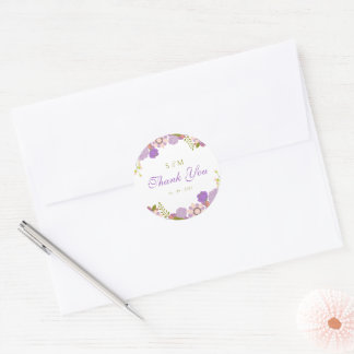 ボホパープルグリーンパーティーがフローラを好結婚む ラウンドシール