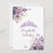 ボホパープルシルバーフローラプリンセスキンセアニラ 招待状 (裏面)