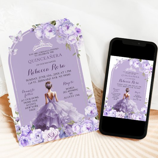 ボホパープルシルバーマジカルガーデンフローラ15アニョス 招待状