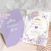 ボホパープルジオメトリックバタフライクインセアニラ 招待状