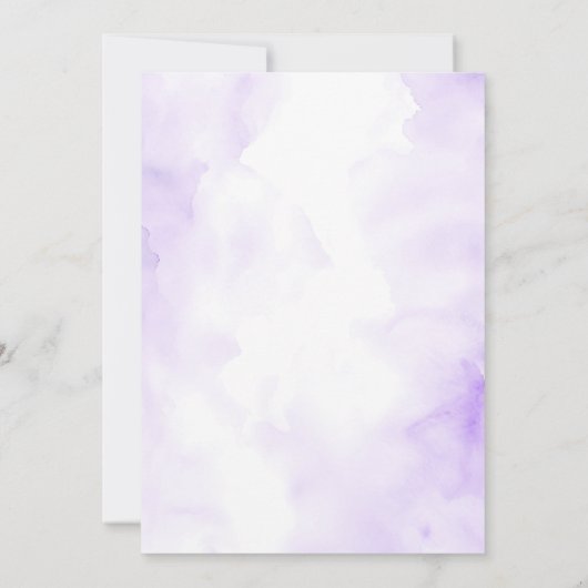 ボホパープルディアウッドランドガールベビーシャワーフローラ 招待状 (裏面)