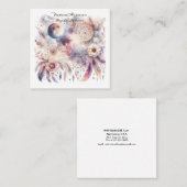 ボホパープルドリームキャッチャー読サイキックのロゴ スクエア名刺 (正面/裏面)