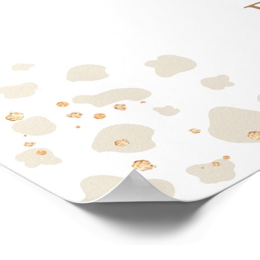 ボホパープルハイランド牛の赤ちゃん女の子シャワーへようこそ ポスター (角)