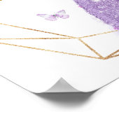 ボホパープルバタフライクインセアニラウィーズ ポスター (角)