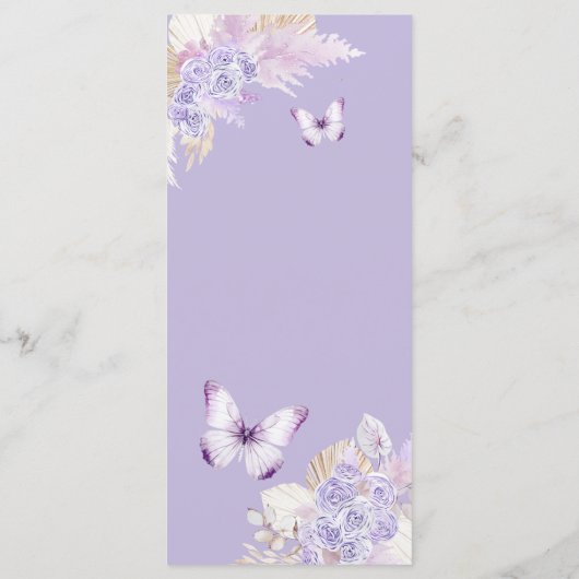 ボホパープルバタフライフローラプリンセサキンセアニラ メニュー (裏面)