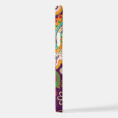 ボホパープルヒッピー60sレトロペイズリーサムスンギャラクシー iPhoneケース (右側面)