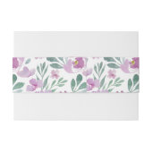 ボホパープルピンク水彩フローラ結婚ズ 招待状ベリーバンド (裏面例)