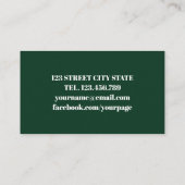 ボホパープルピンク赤い花開花水彩色 名刺 (裏面)