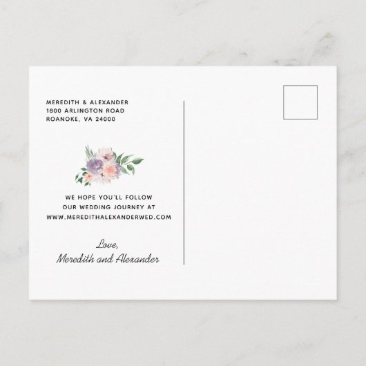 ボホパープルピーチフローラグリッターザデイトアン 案内ポストカード (裏面)