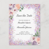 ボホパープルピーチフローラグリッターザデイトアン 案内ポストカード (正面)