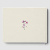 ボホパープルフローラとベージュ結婚ズ ゲストブック (裏面)