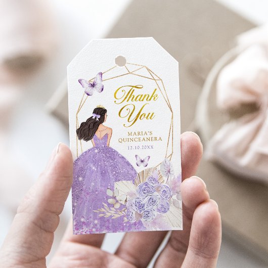 ボホパープルフローラバタフライプリンセサキンセアニラ ギフトタグ