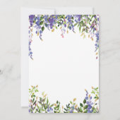 ボホパープルフローラベビーディアシャワー招待状 招待状 (裏面)