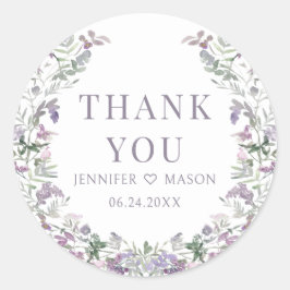 ボホパープルフローラ結婚リースの感謝していユーザ ラウンドシール