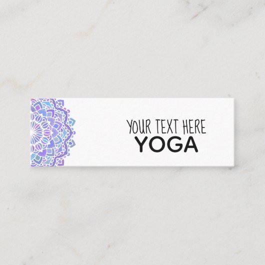 ボホパープルマンダラヨガ スキニー名刺 (正面)