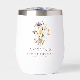 ボホパープルワイルドフラワーズブライダルシャワーカスタム