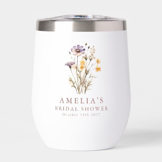 ボホパープルワイルドフラワーズブライダルシャワーカスタム (正面)