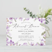 ボホパープルワイルドフラワーリハーサルディナー 招待状 (スタンド正面)