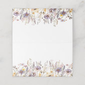 ボホパープルワイルドフラワー結婚ズ プレイスカード (外部開封)