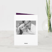 ボホパープル族らせん状エレガントな結婚写真 サンキューカード (裏面)