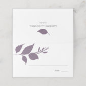 ボホパープル結婚リーフ座席表 プレイスカード (外部開封)